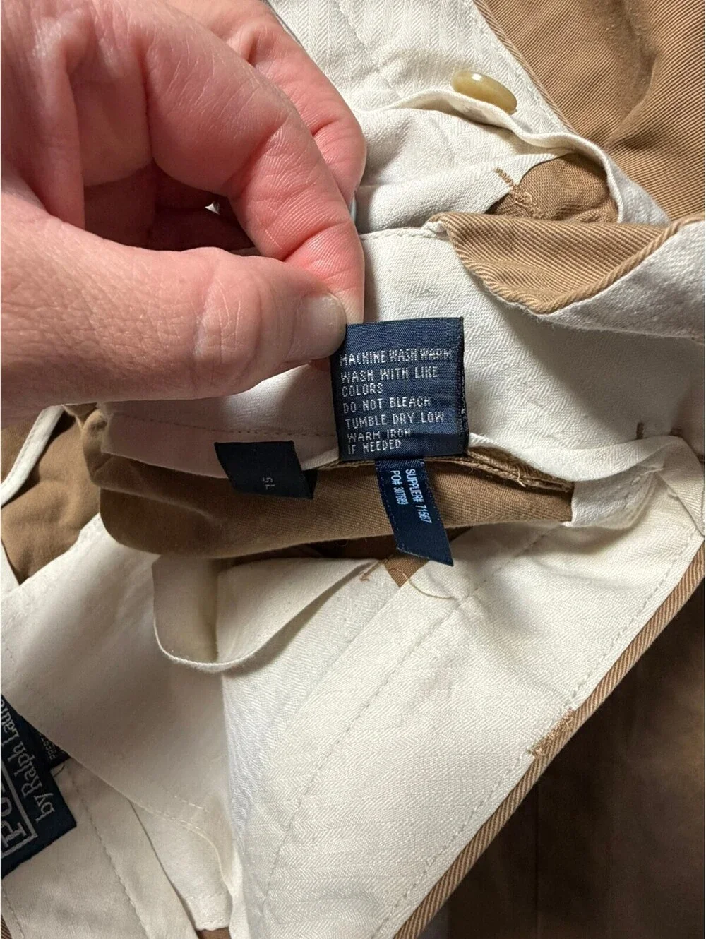 Polo Ralph Lauren Men’s Khaki Chino Pants Classic Fit Tan Cotton
